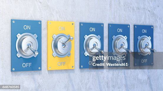 Different Flip Switches On Off High-Res Vector Graphic - Getty Images