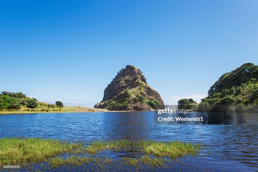 New Zealand, North Island, Auckland Region, Piha, Lion Rock