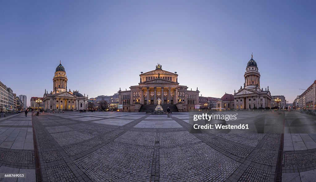 Germany, Berlin, view to Gendarmenmarkt in the evening