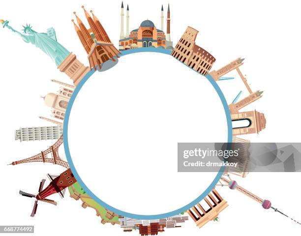 illustrazioni stock, clip art, cartoni animati e icone di tendenza di viaggi nel mondo - skyline roma