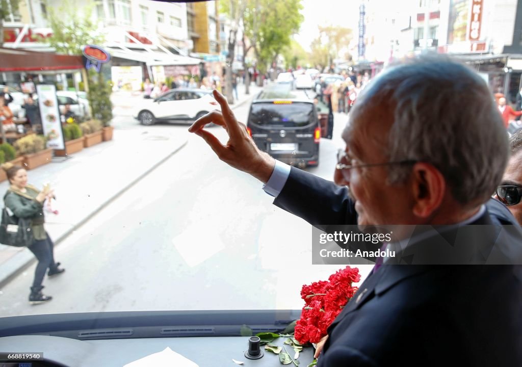 Leader of the Republican People's Party, Kemal Kilicdaroglu...
