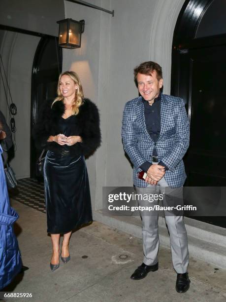 Robert Herjavec and Kym Johnson are seen on April 14, 2017 in Los Angeles, California.