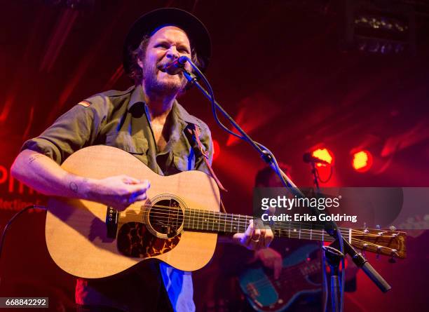 Taylor of Hiss Golden Messenger performs at Tipitina's on April 14, 2017 in New Orleans, Louisiana.