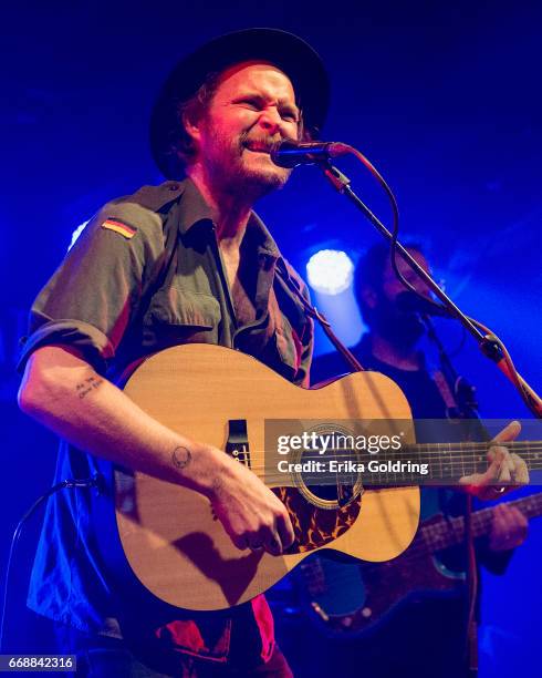 Taylor of Hiss Golden Messenger performs at Tipitina's on April 14, 2017 in New Orleans, Louisiana.