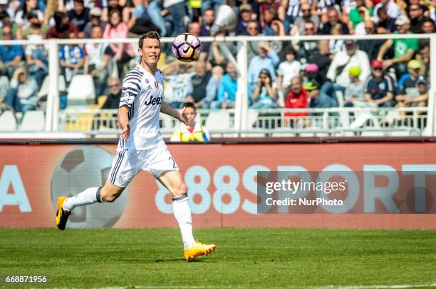 Lichtsteiner Stephan during the Italian Serie A football match Pescara vs Juventus on April 15 in Pescara, Italy.