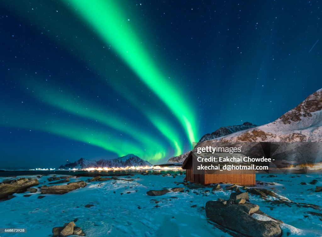 Northern light over Lofoten