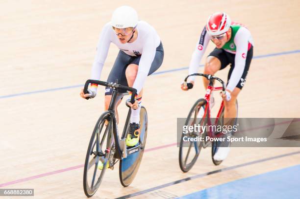 Maximilian Beyer of Germany competes in the Men's Omnium Finals during 2017 UCI World Cycling on April 15, 2017 in Hong Kong, Hong Kong.