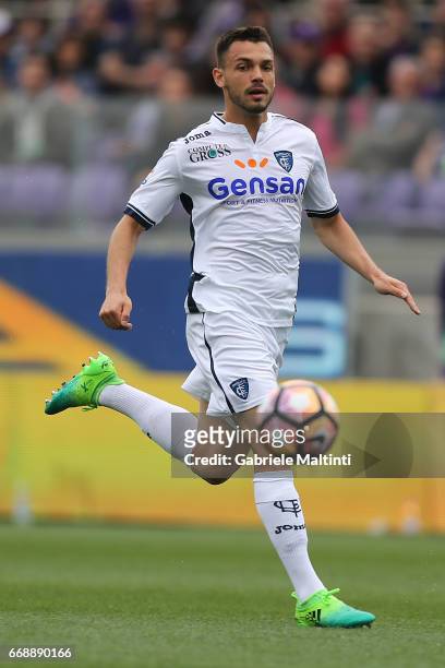 Frederic Veseli of Empoli FC in action during the Serie A match between ACF Fiorentina and Empoli FC at Stadio Artemio Franchi on April 15, 2017 in...