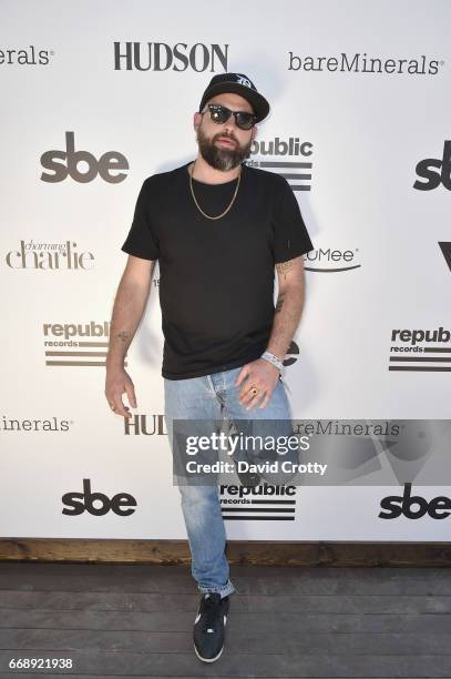 Musician Josh Carter of Phantogram attends The Hyde Away, hosted by Republic Records & SBE, presented by Hudson and bareMinerals during Coachella on...