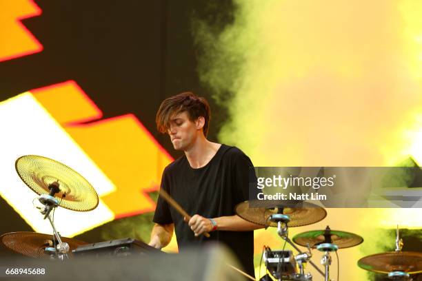 Louis Kha of Autograf performs on the Sahara Stage during day 2 of the Coachella Valley Music And Arts Festival at the Empire Polo Club on April 14,...