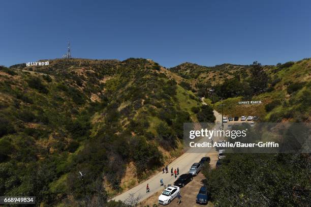 Views of Friends of Griffith Park as they participate with local resident associations in a rally to keep popular Griffith Park trailhead to...