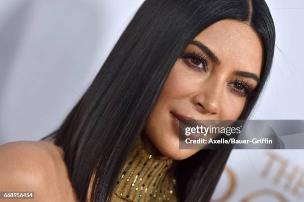 Personality Kim Kardashian arrives at the Premiere of Open Road Films' 'The Promise' at TCL Chinese Theatre on April 12, 2017 in Hollywood,...