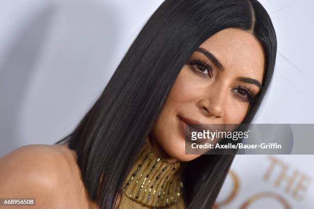 Personality Kim Kardashian arrives at the Premiere of Open Road Films' 'The Promise' at TCL Chinese Theatre on April 12, 2017 in Hollywood,...