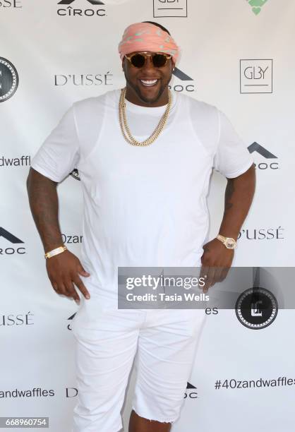 Basketball player Glen Davis attends 40z and Waffles x Coachella Party on April 15, 2017 in Palm Springs, California.