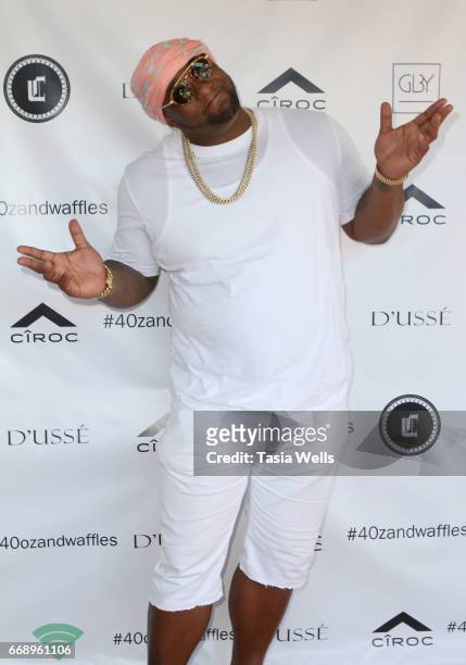 Basketball player Glen Davis attends 40z and Waffles x Coachella Party on April 15, 2017 in Palm Springs, California.