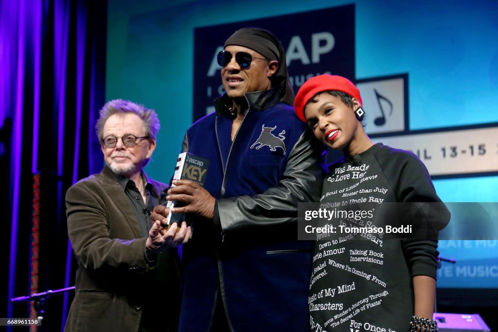 Stevie Wonder presented with "Key of Life" Award at the ASCAP "I Create Music" Expo
