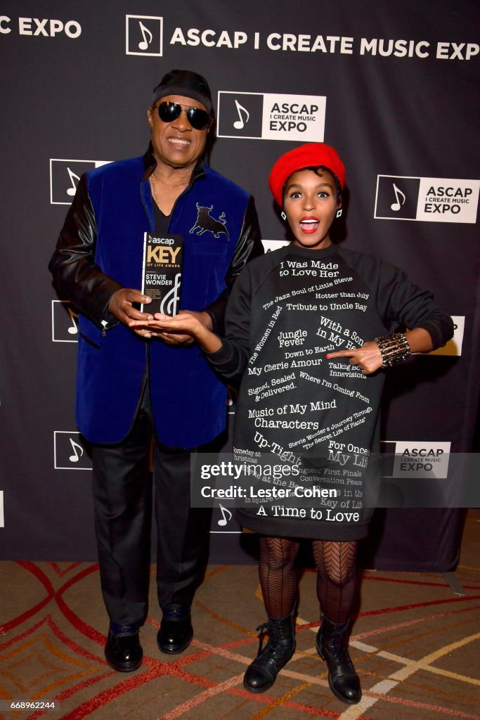 Stevie Wonder presented with "Key of Life" Award at the ASCAP "I Create Music" Expo