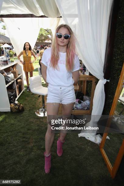 Actor Sophie Turner attends The Hyde Away, hosted by Republic Records & SBE, presented by Hudson and bareMinerals during Coachella on April 15, 2017...