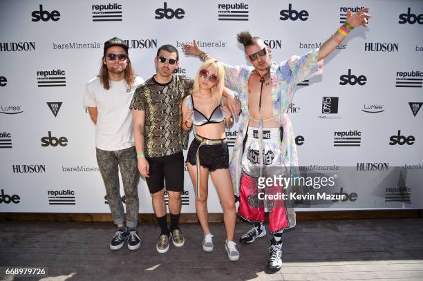 Musicians Jack Lawless, Joe Jonas, JinJoo Lee, and Cole Whittle of DNCE attends The Hyde Away, hosted by Republic Records & SBE, presented by Hudson...