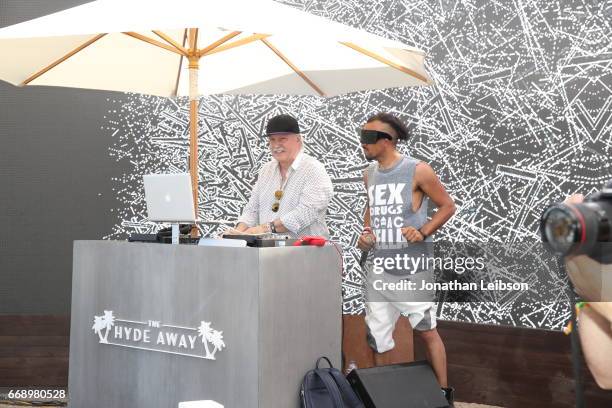 Giorgio Moroder performs during The Hyde Away, hosted by Republic Records & SBE, presented by Hudson and bareMinerals during Coachella on April 15,...