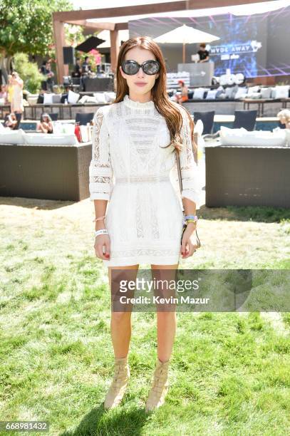 Actor Emma Roberts attends The Hyde Away, hosted by Republic Records & SBE, presented by Hudson and bareMinerals during Coachella on April 15, 2017...