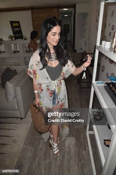 Guest attends The Hyde Away, hosted by Republic Records & SBE, presented by Hudson and bareMinerals during Coachella on April 15, 2017 in Thermal,...