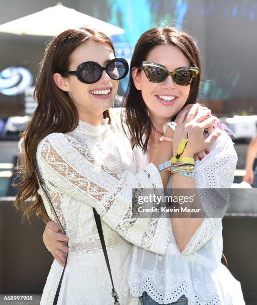 Actor Emma Roberts attends the Republic Records & SBE host The Hyde Away, presented by Hudson and bareMinerals during Coachella on April 15, 2017 in...