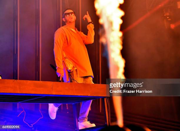 Snake performs at the Outdoor Stage during day 2 of the Coachella Valley Music And Arts Festival at the Empire Polo Club on April 15, 2017 in Indio,...