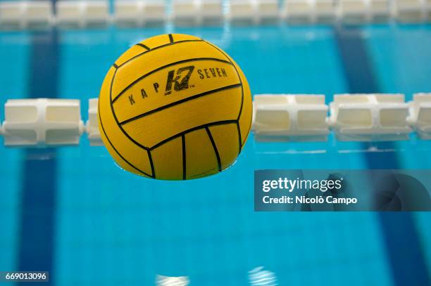 Water polo ball during the water polo match between Serbia and Pro Recco, first edition of the trophy 'Mattia Aversa'.