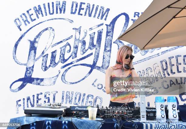 Mary of The Big Pink attends Lucky Lounge Presents Desert Jam on April 15, 2017 in Palm Springs, California.