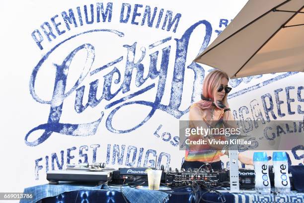 Mary of The Big Pink attends Lucky Lounge Presents Desert Jam on April 15, 2017 in Palm Springs, California.
