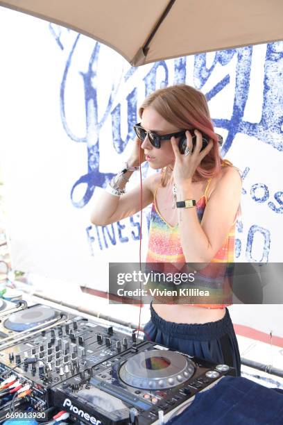 Mary of The Big Pink attends Lucky Lounge Presents Desert Jam on April 15, 2017 in Palm Springs, California.