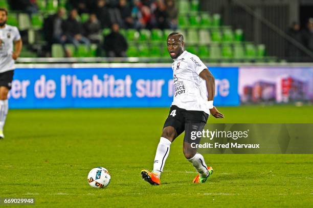 Ismael Diomande of Caen during the Ligue 1 match between Fc Metz and SM Caen at Stade Saint-Symphorien on April 15, 2017 in Metz, France.