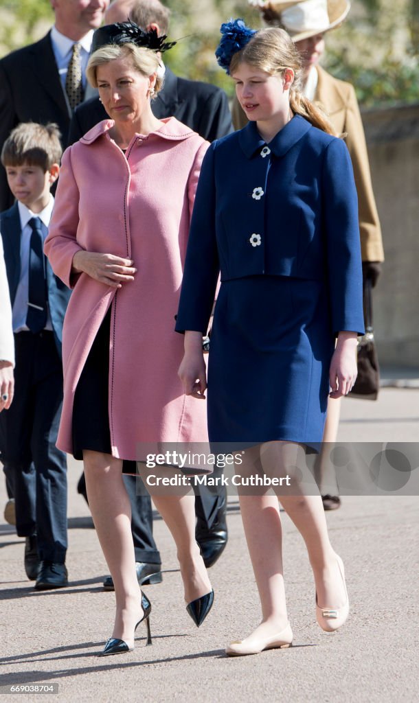 The Royal Family Attend Easter Day Service In Windsor