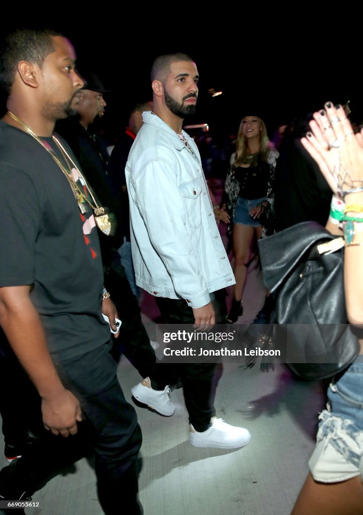Rapper Drake attends The Levi's Brand Presents NEON CARNIVAL with