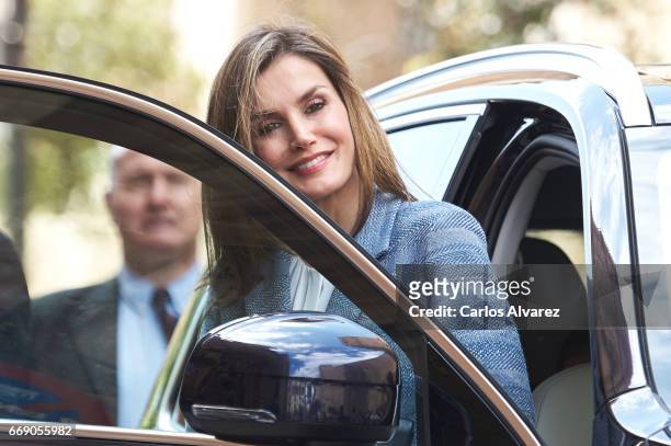 Queen Letizia of Spain attends the Easter Mass at the Cathedral of Palma de Mallorca on April 16, 2017 in Palma de Mallorca, Spain.