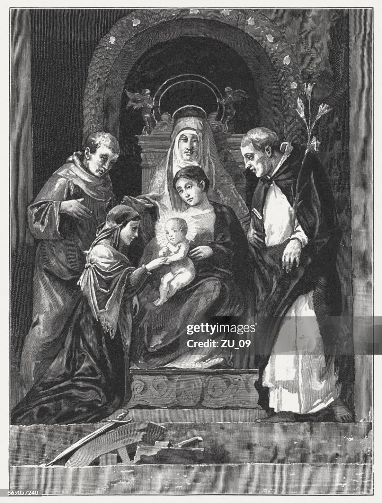 Mystic Marriage of Saint Catherine, painted (1510/15) by Correggio, Washington