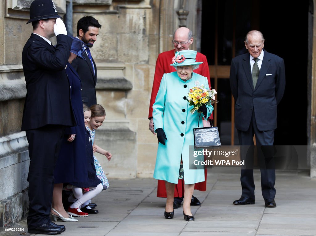 Royals at Easter Sunday church service