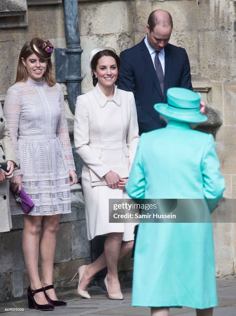 The Royal Family Attend Easter Day Service In Windsor