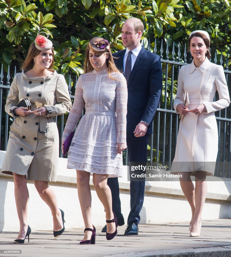 The Royal Family Attend Easter Day Service In Windsor