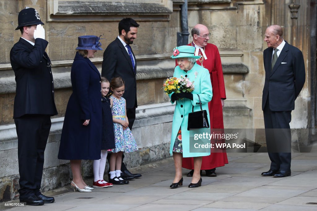 Royals at Easter Sunday church service
