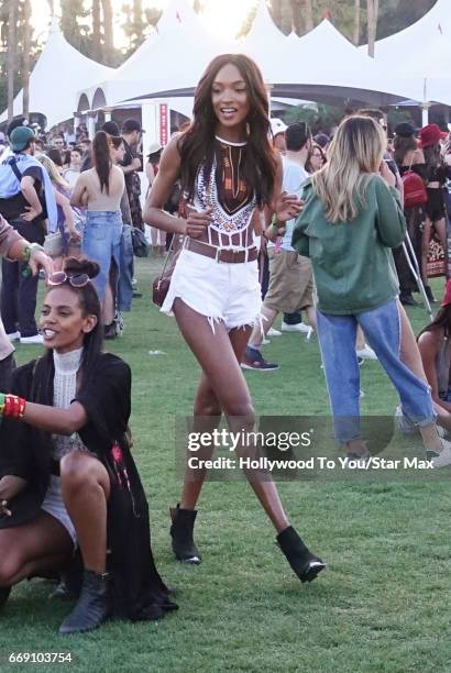 Model Jourdan Dunn is seen at Coachella on April 15, 2017 in Indio, CA.