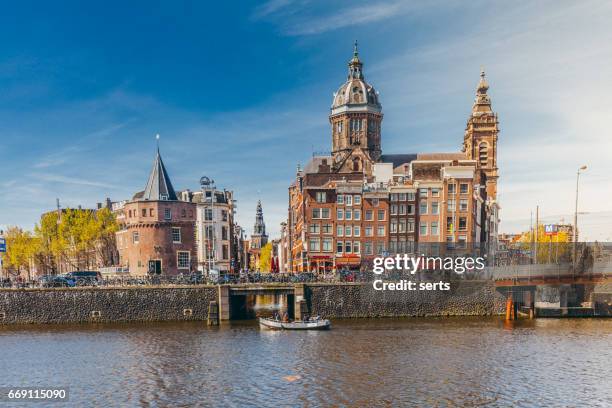 amsterdam city skyline - skyline amsterdam stock pictures, royalty-free photos & images