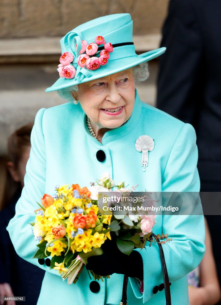 The Royal Family Attend Easter Day Service In Windsor