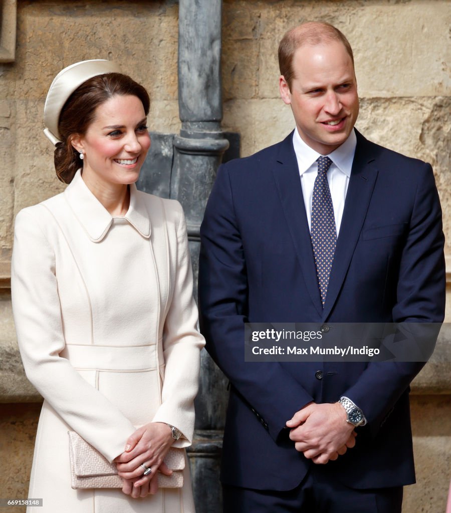 The Royal Family Attend Easter Day Service In Windsor