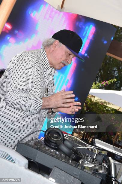 Giorgio Moroder performs during The Hyde Away, hosted by Republic Records & SBE, presented by Hudson and bareMinerals during Coachella on April 15,...