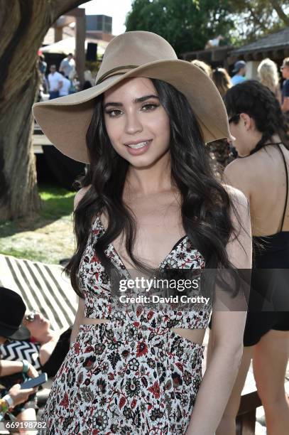 Singer Sofia Carson attends The Hyde Away, hosted by Republic Records & SBE, presented by Hudson and bareMinerals during Coachella on April 15, 2017...