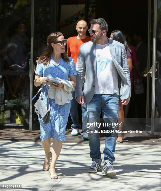 Ben Affleck and Jennifer Garner are seen on April 16, 2017 in Los Angeles, California.