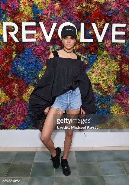 Model Kendall Jenner attends the #REVOLVEfestival at Coachella with Moet & Chandon on April 16, 2017 in La Quinta, CA Merv Griffin Estate.