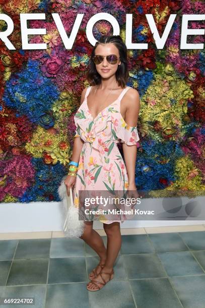 Personality Lucy Mecklenburgh attends the #REVOLVEfestival at Coachella with Moet & Chandon on April 16, 2017 in La Quinta, CA Merv Griffin Estate.